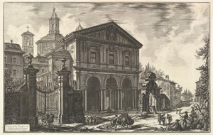 Ansicht der Basilika San Sebastiano fuori delle mura an der Via Appia, aus Vedute di Roma von Giovanni Battista Piranesi
