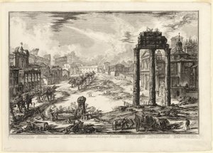 Ansicht des Campo Vaccino, aus Ansichten von Rom von Giovanni Battista Piranesi