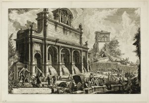 Ansicht der Quelle der Acqua Paola auf dem Monte Aureo, aus Ansichten von Rom von Giovanni Battista Piranesi