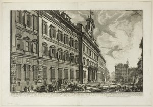 Ansicht des Palazzo di Montecitorio, aus Ansichten von Rom