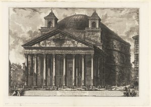 Ansicht des Pantheon von Agrippa, heute S. Maria ad Martyres, aus Ansichten von Rom
