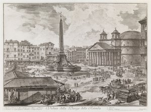Ansicht der Piazza della Rotonda, aus der Serie Vedute di Roma von Giovanni Battista Piranesi