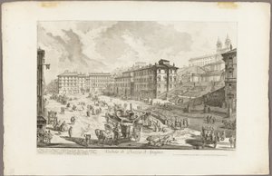 Ansicht der Piazza di Spagna, aus Ansichten von Rom von Giovanni Battista Piranesi