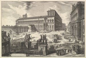 Ansicht der Piazza di Monte Cavallo, aus Vedute di Roma Roman Views, ca. 1773 von Giovanni Battista Piranesi