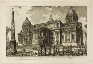 Ansicht des Hintereingangs der Basilika S. Maria Maggiore, aus Ansichten von Rom von Giovanni Battista Piranesi