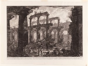 Ansicht der Überreste der Cella des Neptuntempels, aus Verschiedene Ansichten von Paestum