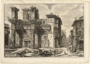 Ansicht der Überreste des Forums von Nerva, aus Ansichten von Rom von Giovanni Battista Piranesi