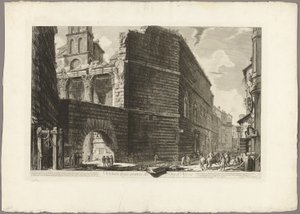 Ansicht der Überreste des Forums von Nerva, aus Ansichten von Rom von Giovanni Battista Piranesi