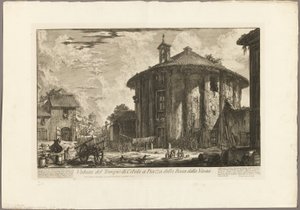 Ansicht des Tempels der Kybele auf der Piazza der Bocca della Verità, aus Ansichten von Rom von Giovanni Battista Piranesi