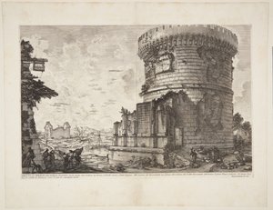 Ansicht des Grabes der Plautii auf der Straße von Rom nach Tivoli in der Nähe der Ponte Lugano