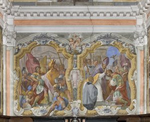 Der heilige Ambrosius verbannt Kaiser Theodosius aus dem Tempel und Die Buße und der Segen des Theodosius