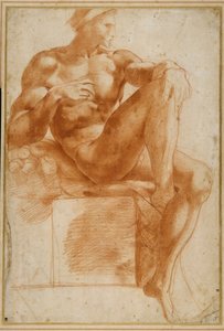 Ignudo auf der Sixtinischen Decke von Giovanni Battista Rosso Fiorentino