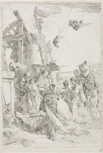 Anbetung der Heiligen Drei Könige, ca. 1740 von Giovanni Battista Tiepolo
