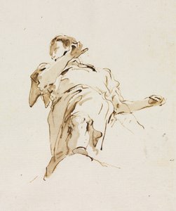 Männliche(?) Figur von unten gesehen von Giovanni Battista Tiepolo