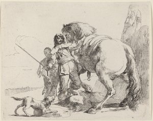 Soldat mit Pferd und Begleiter von Giovanni Battista Tiepolo