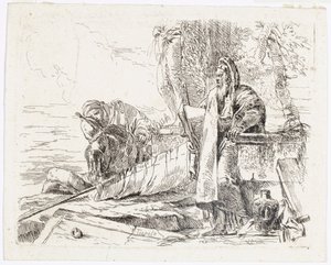 Stehender Philosoph mit einem großen Buch, aus Vari Capricci von Giovanni Battista Tiepolo
