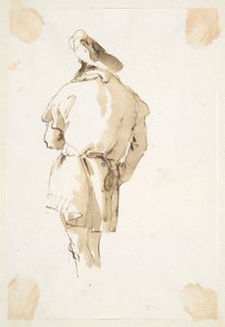 Stehende männliche Figur von hinten gesehen von Giovanni Battista Tiepolo