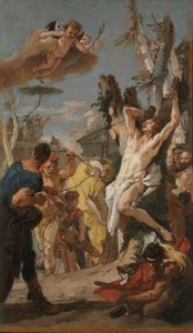 Studie für "Das Martyrium des heiligen Sebastian" (für das Augustinerkloster in Diessen, Deutschland) von Giovanni Battista Tiepolo