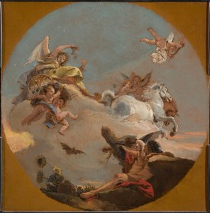 Der Wagen der Aurora von Giovanni Battista Tiepolo