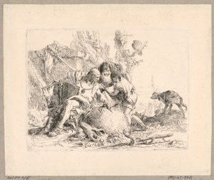 Zwei Philosophen und Junge, Platte 22 aus den Scherzi di Fantasia von Giovanni Battista Tiepolo