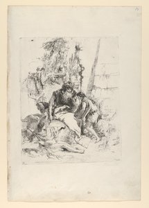Zwei Magier und zwei Jungen, aus den Scherzi, ca. 1743-50