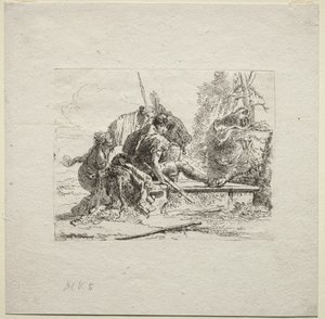 Verschiedene Kaprizen: Die zwei Soldaten und die zwei Frauen, 1785