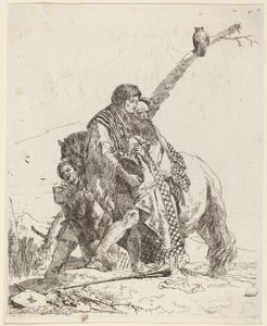 Jugend, Weiser und Begleiter mit Pferd von Giovanni Battista Tiepolo