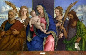 Madonna mit Kind und Heiligen, ca. 1500