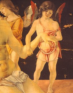 Pietà oder toter Christus von Engeln unterstützt (Detail)