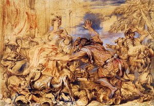 Circe verwandelt die Gefährten des Odysseus in Tiere von Giovanni Benedetto Castiglione