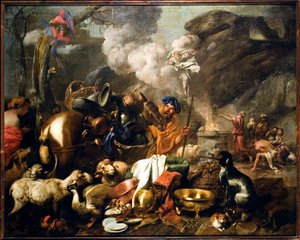 Das Opfer Noahs nach der Sintflut von Giovanni Benedetto Castiglione