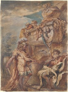 Alexander am Grab von Kyros von Giovanni Benedetto Castiglione