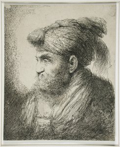 Bärtiger Mann mit Turban, 1647-51