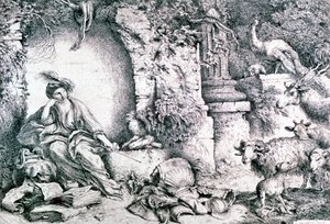 Circe verwandelt die Männer des Odysseus, ca. 1650 von Giovanni Benedetto Castiglione