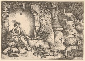 Circe verwandelt die Gefährten des Odysseus in Tiere
