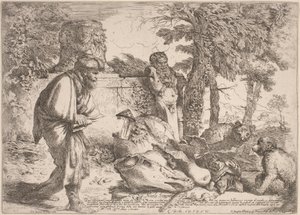 Diogenes sucht einen ehrlichen Mann von Giovanni Benedetto Castiglione