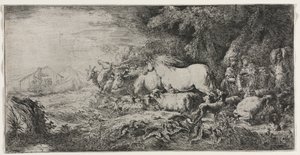 Noah und die Tiere betreten die Arche von Giovanni Benedetto Castiglione