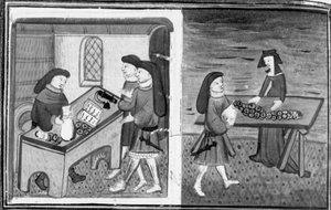 Dekameron, Guasparruolo leiht Gulfardo Geld; Gulfardo gibt das Geld an Ambrogia. Achter Tag, Novelle 1 von Giovanni Boccaccio