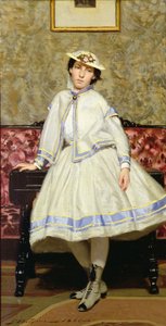 Alaide in Weiß gekleidet von Giovanni Boldini