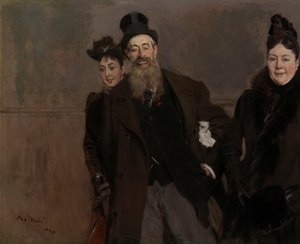 John Lewis Brown mit Frau und Tochter, 1890 von Giovanni Boldini