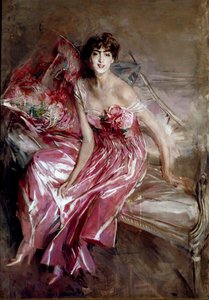 Porträt von Madame Olivia Concha de Fontecilla oder die Dame in Pink (Gemälde von Giovanni Boldini) von Giovanni Boldini