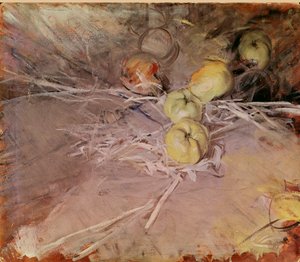 Stillleben mit Äpfeln Calville (Gemälde von Giovanni Boldini) von Giovanni Boldini