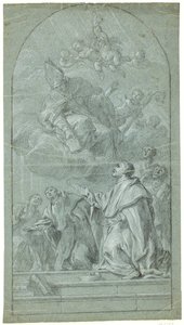 Augustinermönche erhalten die Regel ihres Ordens von St. Augustinus