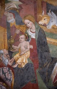 Die Anbetung der drei Könige (Detail)