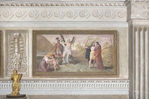 Kreuzigung des heiligen Andreas, aus Geschichten von Christus von Giovanni Chiarini