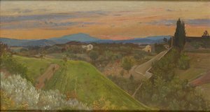 Blick auf den Monte Amiata, Toskana, ca. 1880