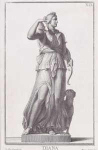 Statue der Diana, 1734 von Giovanni Domenico Campiglia