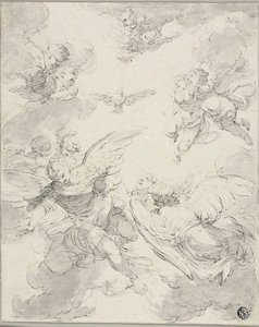 Der Heilige Geist und Engel von Giovanni Domenico Ferretti