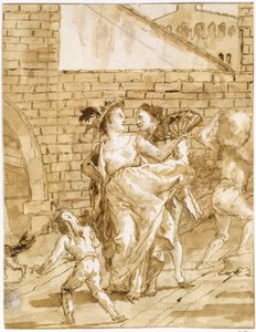 Eine Flirterei von Giovanni Domenico Tiepolo