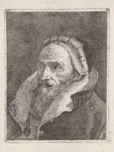 Bärtiger alter Mann mit Mütze, aus der Raccolta di Teste (Sammlung von Köpfen)